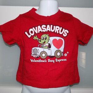 The Children's Place Lovasaurus Valentine's Day SS T-Shirt Size 6/9 Months Boy's
